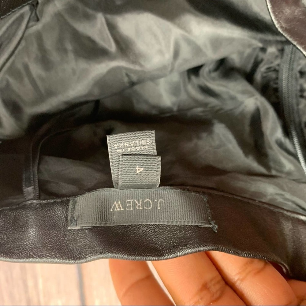 ⭕️sold⭕️J. Crew faux leather pleated mini skirt - Picture 4 of 7